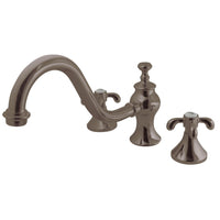 Thumbnail for Kingston Brass KS7338TX French Country Roman Tub Faucet, Brushed Nickel - BNGBath