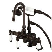Thumbnail for Kingston Brass CC617T5 Vintage Clawfoot Tub Faucet with Hand Shower, Oil Rubbed Bronze - BNGBath