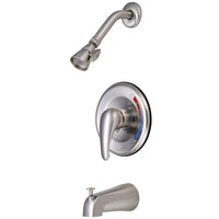 Thumbnail for Kingston Brass KB658 Chatham Single Lever Handle Tub & Shower Faucet, Brushed Nickel - BNGBath