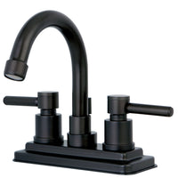 Thumbnail for Kingston Brass KS8665DL Concord 4 in. Centerset Bathroom Faucet with Brass Pop-Up, Oil Rubbed Bronze - BNGBath