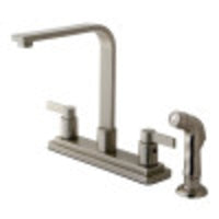 Thumbnail for Kingston Brass KB8798NDLSP NuvoFusion Centerset Kitchen Faucet, Brushed Nickel - BNGBath