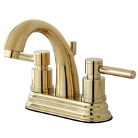 Thumbnail for Kingston Brass KS8612DL 4 in. Centerset Bathroom Faucet, Polished Brass - BNGBath