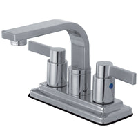 Thumbnail for Kingston Brass KB8461NDL NuvoFusion 4-Inch Centerset Bathroom Faucet, Polished Chrome - BNGBath