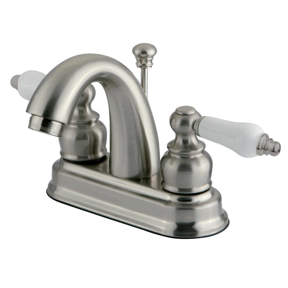 Kingston Brass KB5618PL Restoration 4 in. Centerset Bathroom Faucet, Brushed Nickel - BNGBath