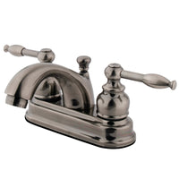 Thumbnail for Kingston Brass KB2600KL 4 in. Centerset Bathroom Faucet, Black Stainless - BNGBath