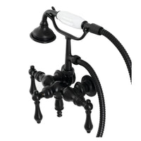 Thumbnail for Aqua Vintage AE19T0 Vintage 3-3/8 Inch Wall Mount Tub Faucet with Hand Shower, Matte Black - BNGBath