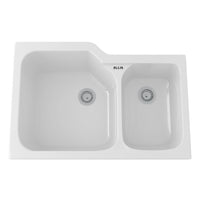 Thumbnail for ROHL Allia Fireclay 2 Bowl Undermount Kitchen Sink - BNGBath