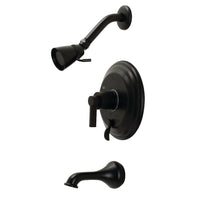 Thumbnail for Kingston Brass KB36300NDL NuvoFusion Single-Handle Tub and Shower Faucet, Matte Black - BNGBath