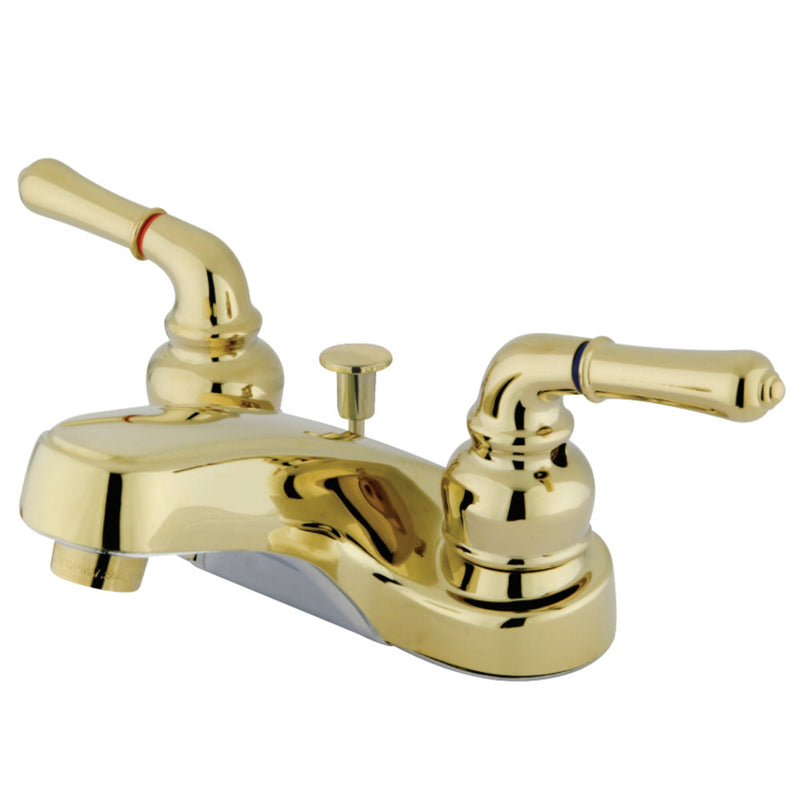 Kingston Brass KB252 4 in. Centerset Bathroom Faucet, Polished Brass - BNGBath