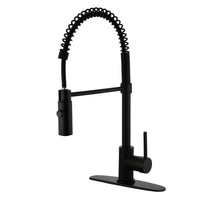 Thumbnail for Gourmetier LS8770DL Concord Single-Handle Pre-Rinse Kitchen Faucet, Matte Black - BNGBath