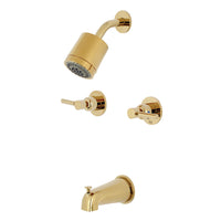 Thumbnail for Kingston Brass KBX8142DL Concord Two-Handle Tub and Shower Faucet, Polished Brass - BNGBath