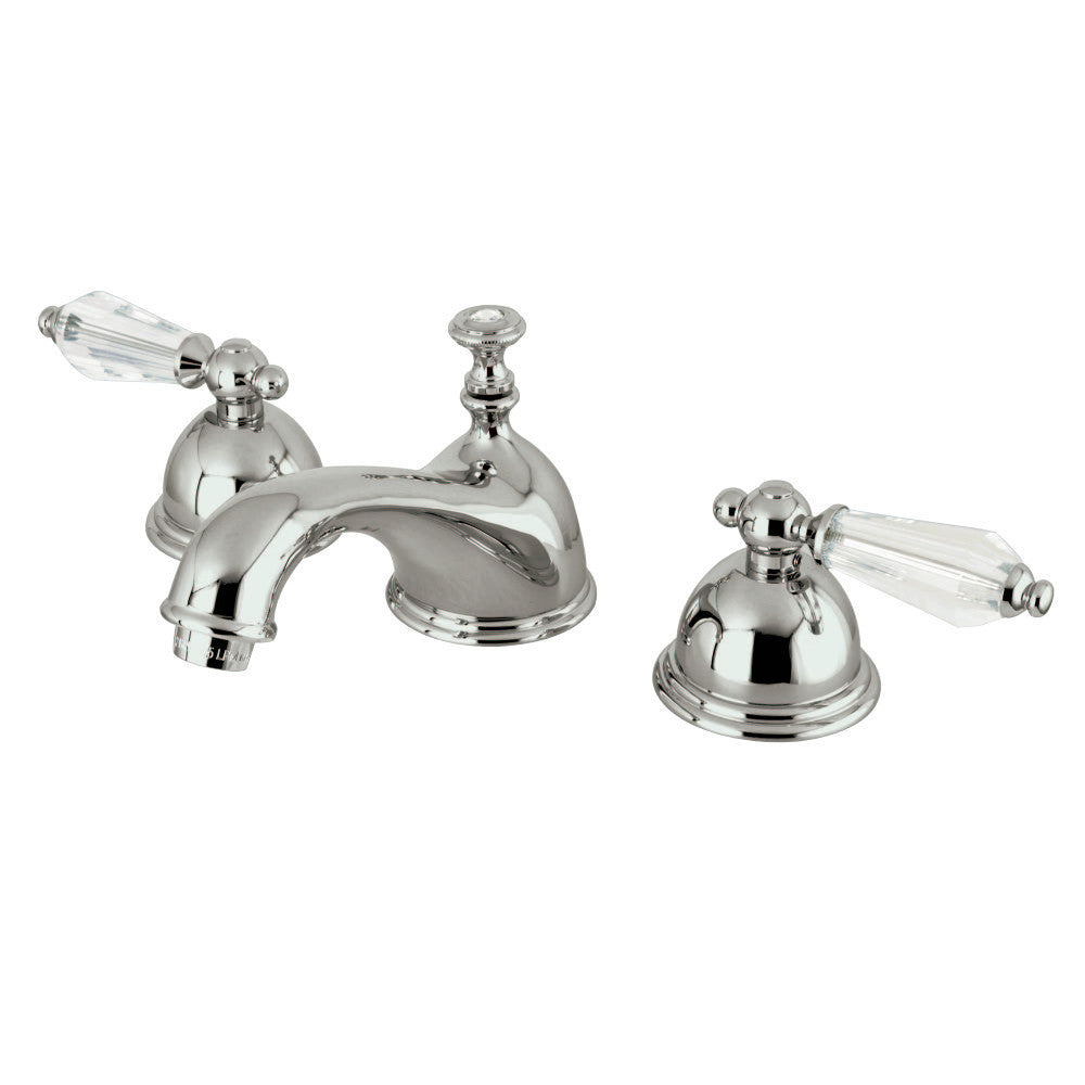 Kingston Brass KS3968WLL Wilshire Widespread Bathroom Faucet with Brass Pop-Up, Brushed Nickel - BNGBath