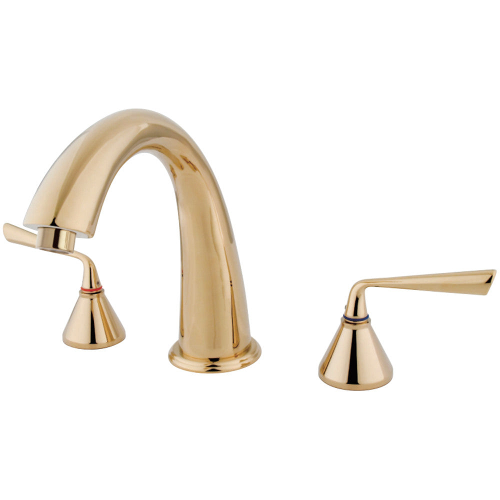 Kingston Brass KS2362ZL Silver Sage Roman Tub Faucet, Polished Brass - BNGBath