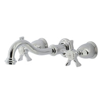 Thumbnail for Kingston Brass KS3021NX Hamilton Two-Handle Wall Mount Tub Faucet, Polished Chrome - BNGBath