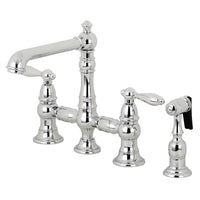 Thumbnail for Kingston Brass KS7271ALBS Kitchen Faucet with Side Sprayer, Polished Chrome - BNGBath