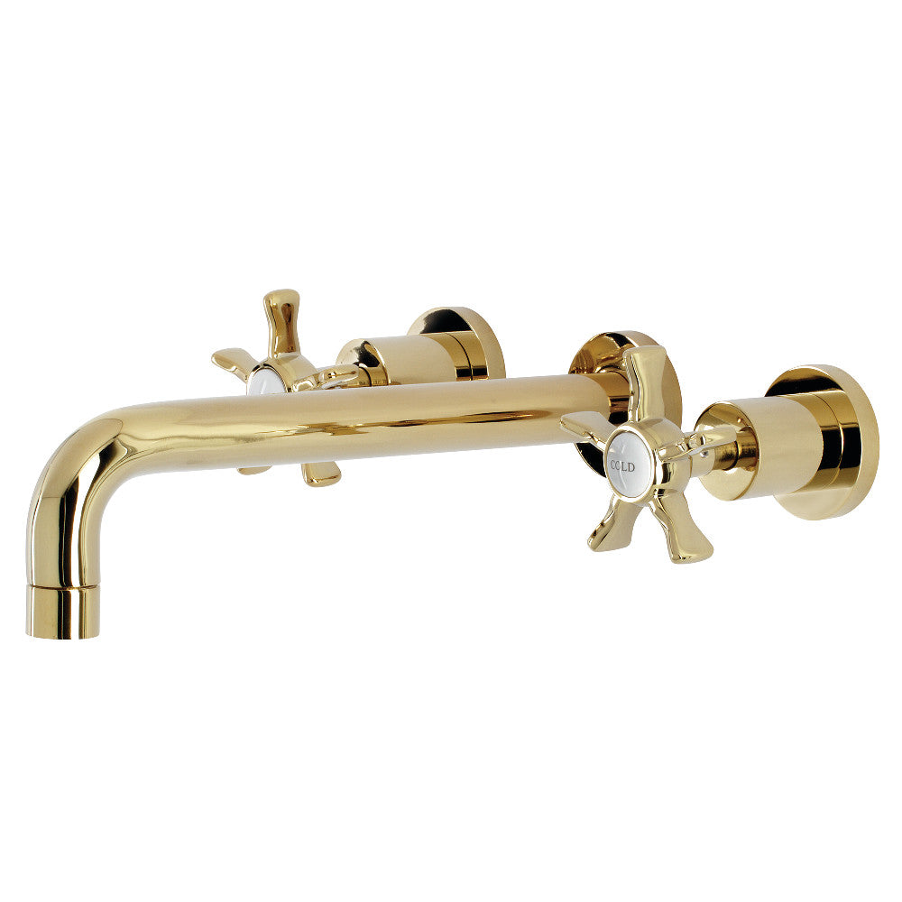 Kingston Brass KS8022NX Hamilton Two-Handle Wall Mount Tub Faucet, Polished Brass - BNGBath