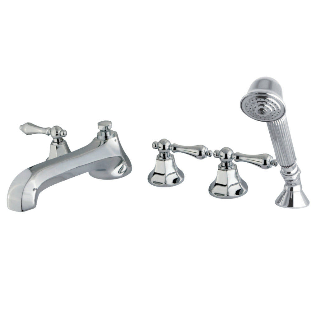 Kingston Brass KS43015AL Roman Tub Faucet with Hand Shower, Polished Chrome - BNGBath