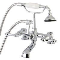 Thumbnail for Aqua Vintage AE204T1 Vintage 7-Inch Tub Faucet with Hand Shower, Polished Chrome - BNGBath