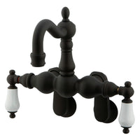 Thumbnail for Kingston Brass CC1083T5 Vintage Adjustable Center Wall Mount Tub Faucet, Oil Rubbed Bronze - BNGBath