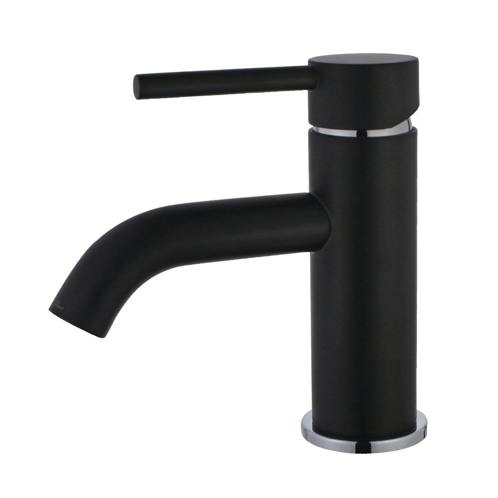 Fauceture LS8227DL Concord Single-Handle Bathroom Faucet with Push Pop-Up, Matte Black/Polished Chrome - BNGBath