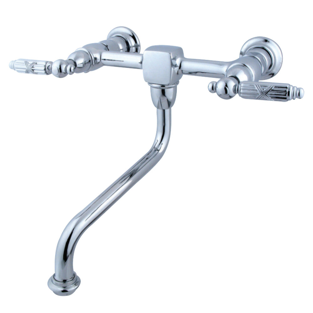 Kingston Brass KS1211GL Wall Mount Bathroom Faucet, Polished Chrome - BNGBath