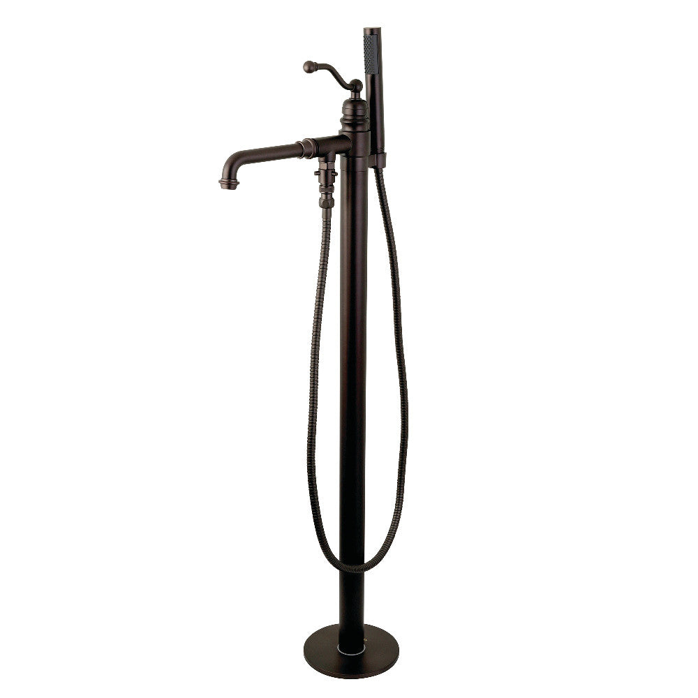 Kingston Brass KS7035ABL English Country Freestanding Tub Faucet with Hand Shower, Oil Rubbed Bronze - BNGBath