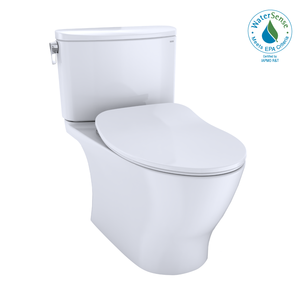 TOTO Nexus 1G Two-Piece Elongated 1.0 GPF Universal Height Toilet with CEFIONTECT and SS234 SoftClose Seat, WASHLET+ Ready,  - MS442234CUFG#01 - BNGBath