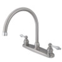 Thumbnail for Kingston Brass KB727ALLS Victorian 8-Inch Centerset Kitchen Faucet, Brushed Nickel/Polished Chrome - BNGBath