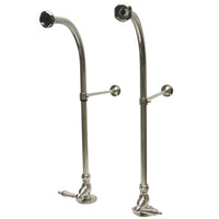 Thumbnail for Kingston Brass CC458ML Rigid Freestanding Tub Supplies with Stops, Brushed Nickel - BNGBath