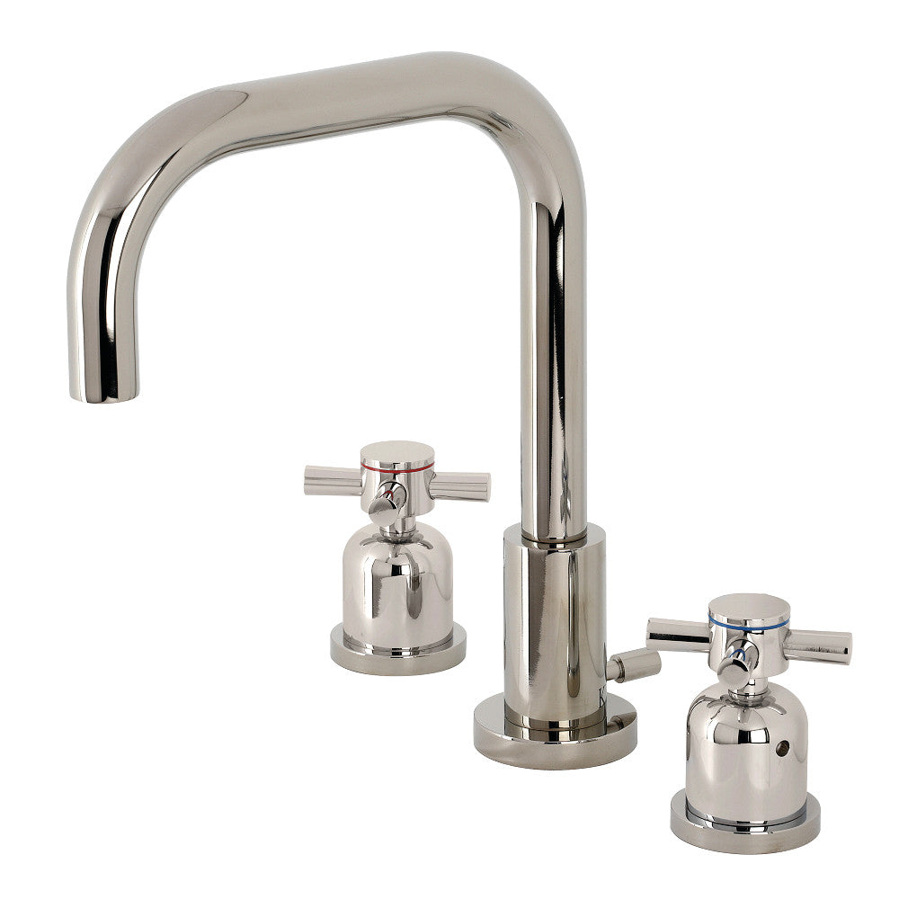 Kingston Brass FSC8939DX Concord Widespread Bathroom Faucet with Brass Pop-Up, Polished Nickel - BNGBath