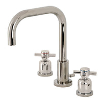Thumbnail for Kingston Brass FSC8939DX Concord Widespread Bathroom Faucet with Brass Pop-Up, Polished Nickel - BNGBath