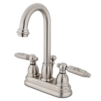 Thumbnail for Kingston Brass KB3618GL 4 in. Centerset Bathroom Faucet, Brushed Nickel - BNGBath