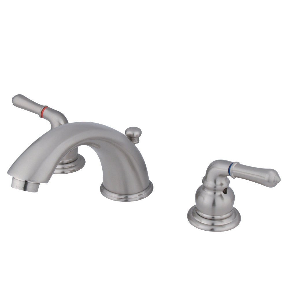 Kingston Brass KB968 Magellan Widespread Bathroom Faucet with Retail Pop-Up, Brushed Nickel - BNGBath