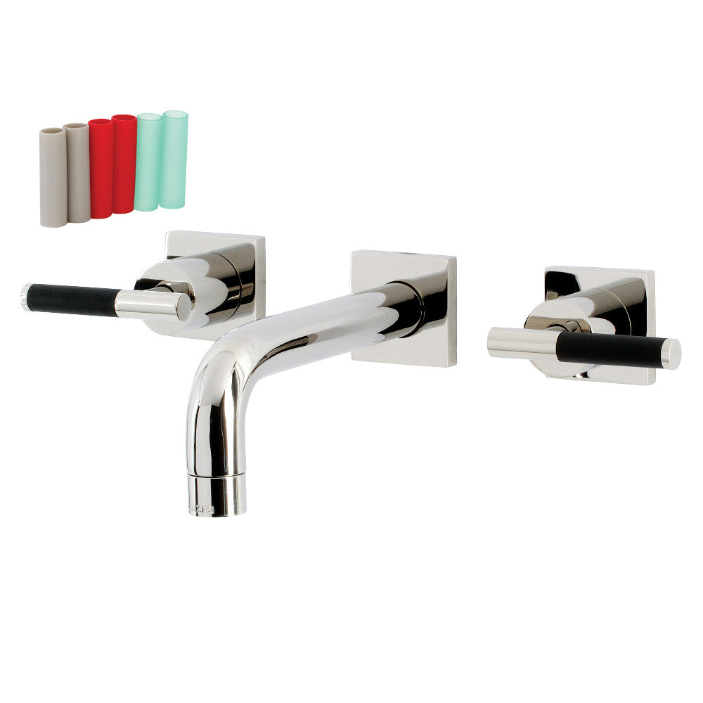 Kingston Brass KS6126CKL Ksiser Two-Handle Wall Mount Bathroom Faucet, Polished Nickel - BNGBath