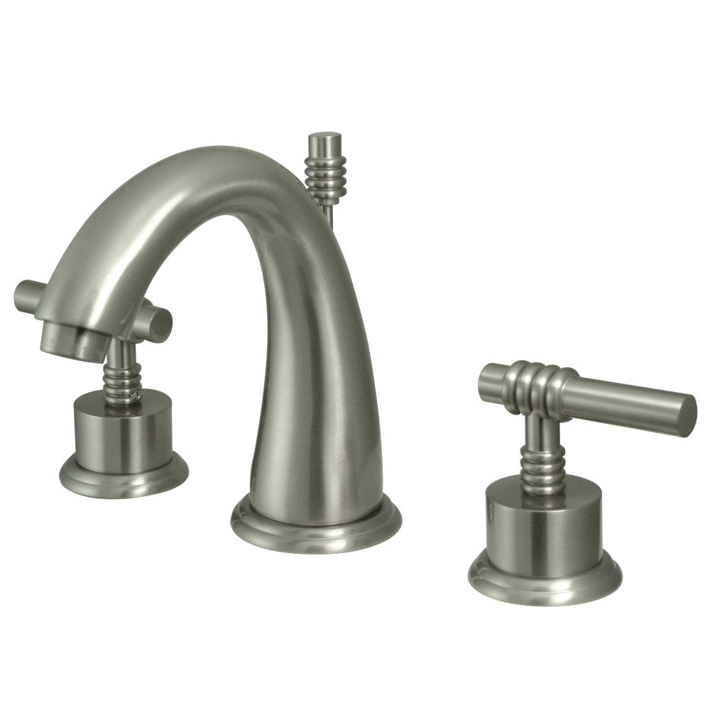 Kingston Brass KS2968ML 8 in. Widespread Bathroom Faucet, Brushed Nickel - BNGBath