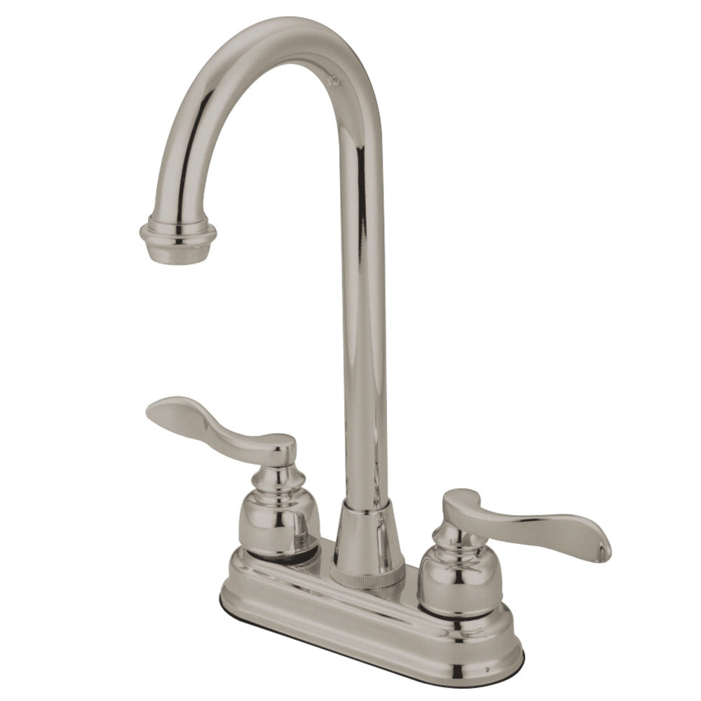 Kingston Brass KB8498NFL NuWave French 4" Centerset Bar Faucet, Brushed Nickel - BNGBath