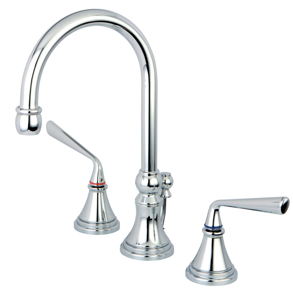 Kingston Brass KS2981ZL 8 in. Widespread Bathroom Faucet, Polished Chrome - BNGBath