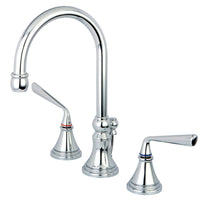 Thumbnail for Kingston Brass KS2981ZL 8 in. Widespread Bathroom Faucet, Polished Chrome - BNGBath