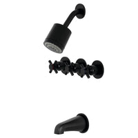 Thumbnail for Kingston Brass KBX8130DX Concord Three-Handle Tub and Shower Faucet, Matte Black - BNGBath