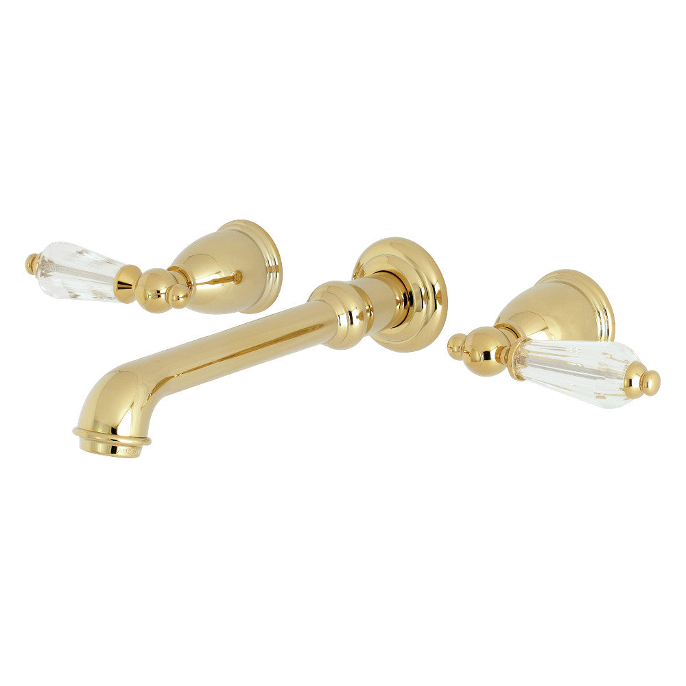 Kingston Brass KS7122WLL 8-Inch Center Wall Mount Bathroom Faucet, Polished Brass - BNGBath