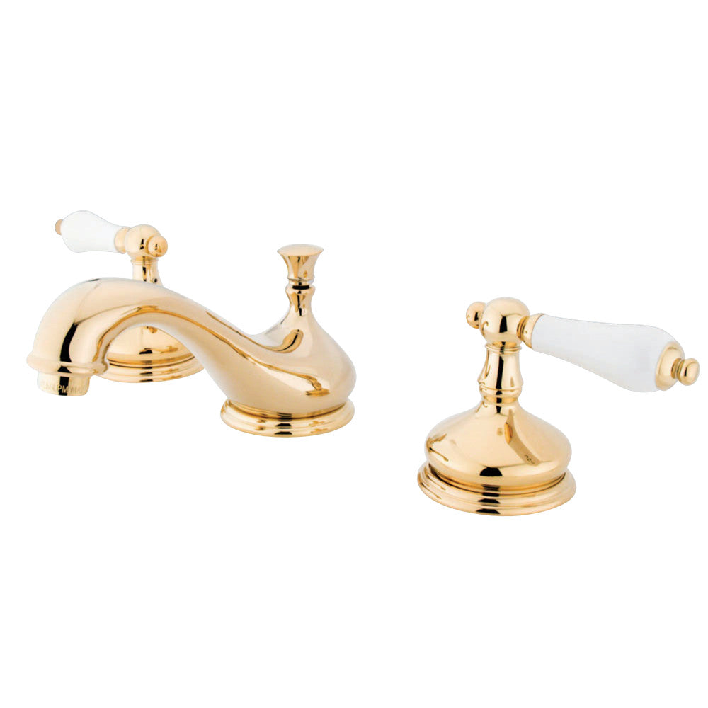 Kingston Brass KS1162PL 8 in. Widespread Bathroom Faucet, Polished Brass - BNGBath