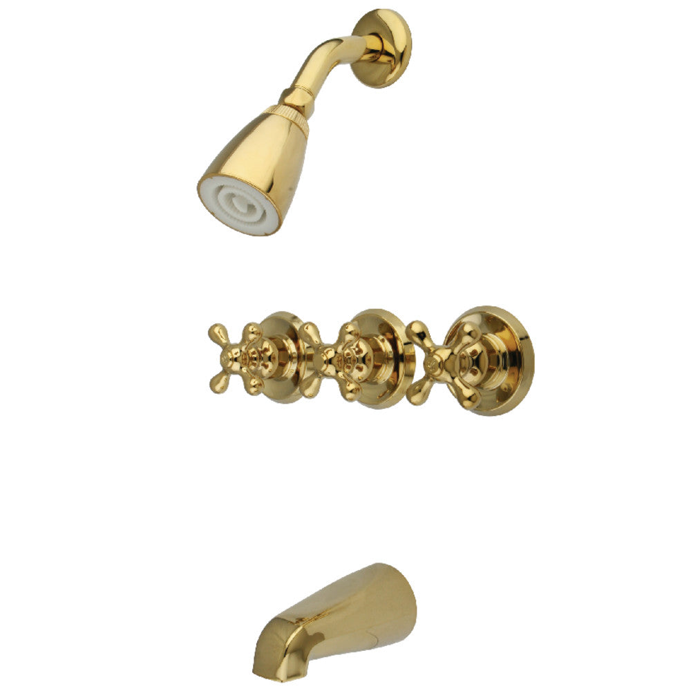 Kingston Brass KB232AX Tub and Shower Faucet, Polished Brass - BNGBath