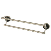 Thumbnail for Kingston Brass BA91318BN Water Onyx 18 in. Dual Towel Bar, Brushed Nickel - BNGBath