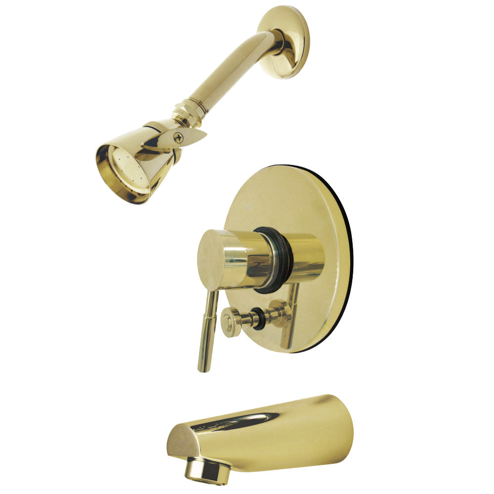 Kingston Brass KB86920DL Concord Tub & Shower Faucet, Polished Brass - BNGBath