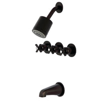 Thumbnail for Kingston Brass KBX8135ZX Millennium Three-Handle Tub and Shower Faucet, Oil Rubbed Bronze - BNGBath
