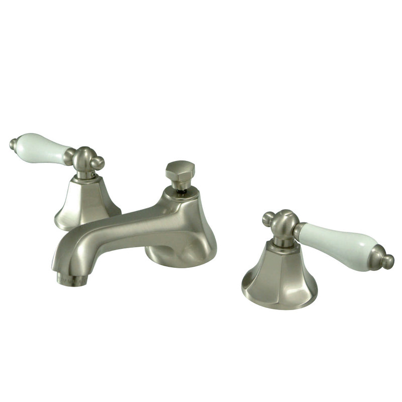 Kingston Brass KS4468PL 8 in. Widespread Bathroom Faucet, Brushed Nickel - BNGBath