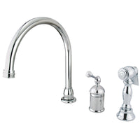 Thumbnail for Kingston Brass KB3811BLBS Single-Handle Kitchen Faucet, Polished Chrome - BNGBath