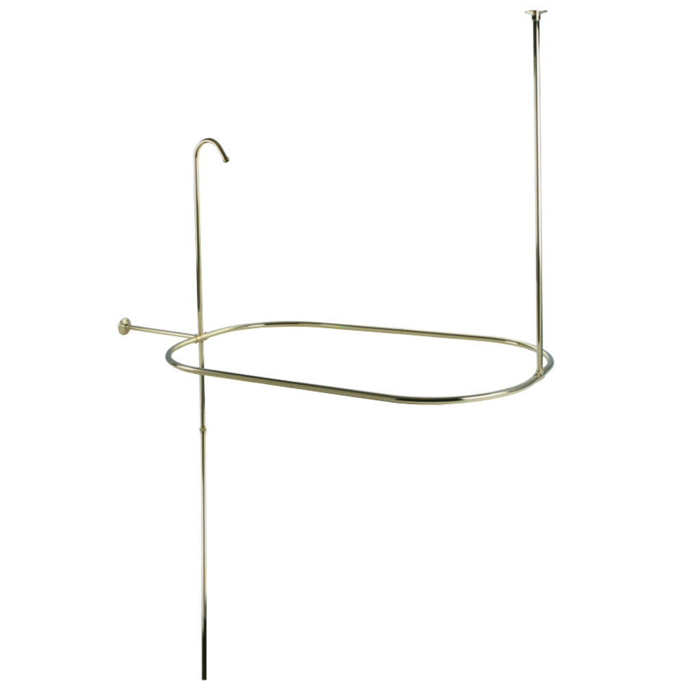 Kingston Brass CC10402 Vintage Oval Shower Riser With Enclosure, Polished Brass - BNGBath