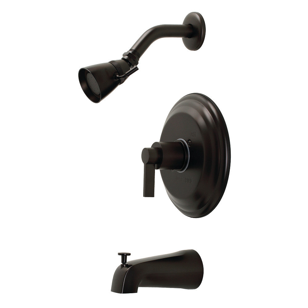 Kingston Brass KB3635NDL NuvoFusion Single-Handle Tub and Shower Faucet, Oil Rubbed Bronze - BNGBath