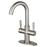 Thumbnail for Kingston Brass LS8558DL Concord Two-Handle Bar Faucet, Brushed Nickel - BNGBath